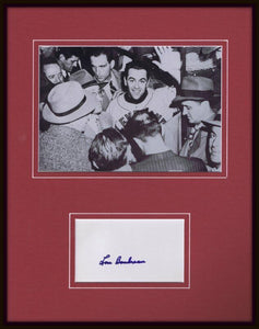 Lou Boudreau Signed Framed 11x14 Photo Display Indians