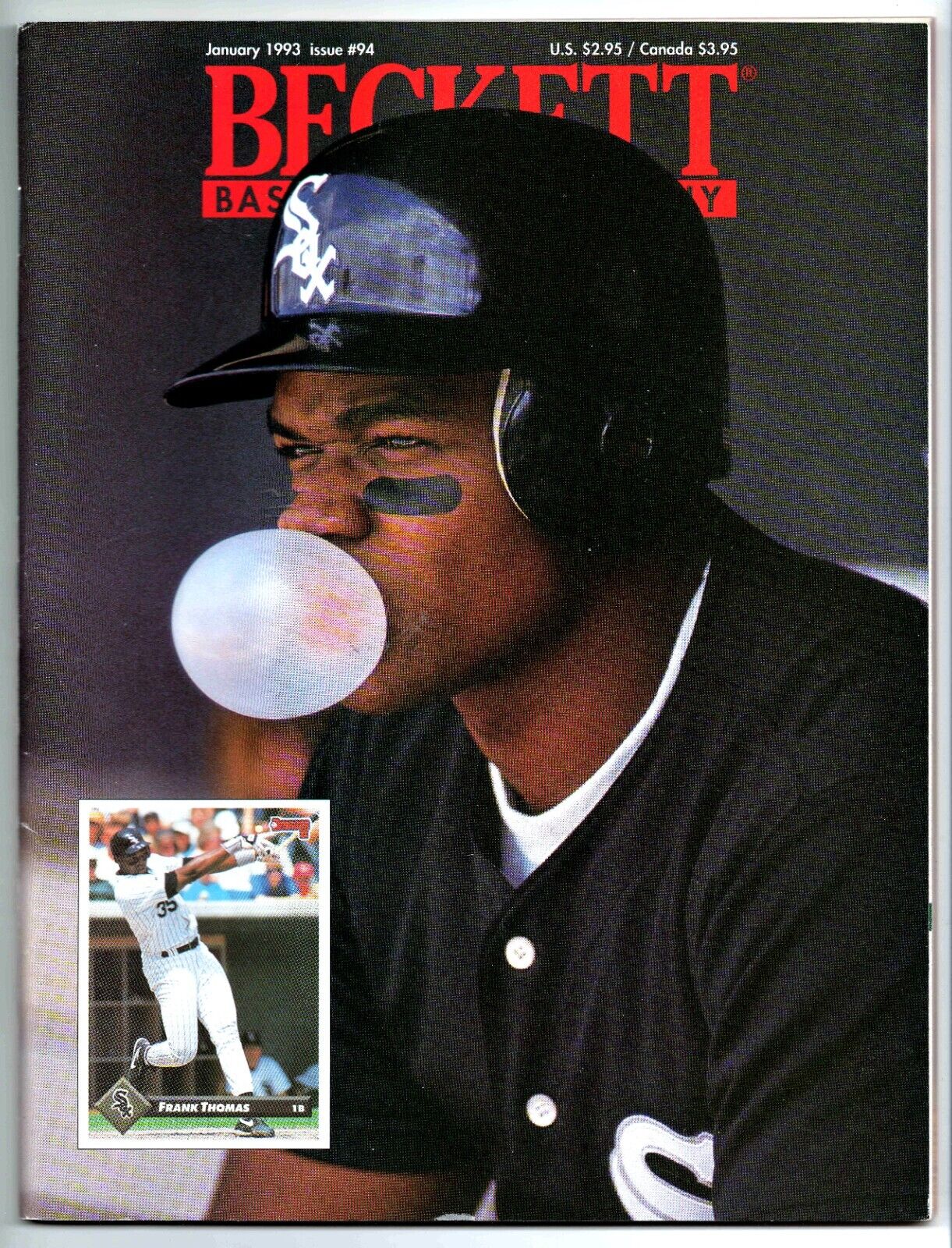 Jan 1993 Beckett Baseball Magazine #94 Frank Thomas White Sox