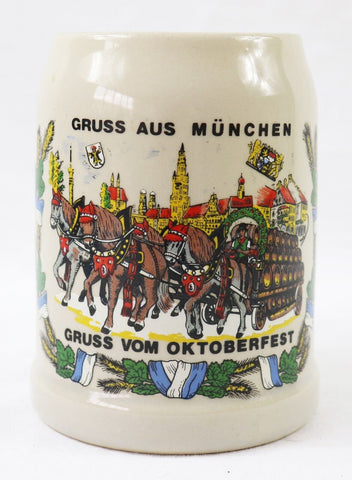 VINTAGE Gruss Aus Munchen Oktoberfest Heavy Beer Stein