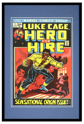 Luke Cage #1 Marvel Framed 12x18 Official Repro Cover Display