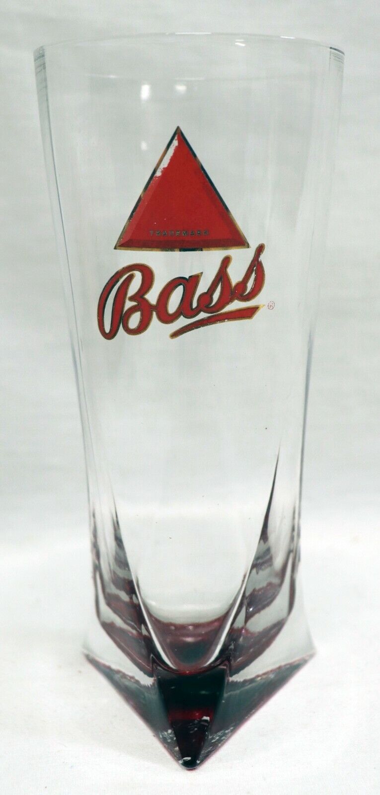 VINTAGE Bass Ale Thick Triangle Pint Beer / Drinking Glass