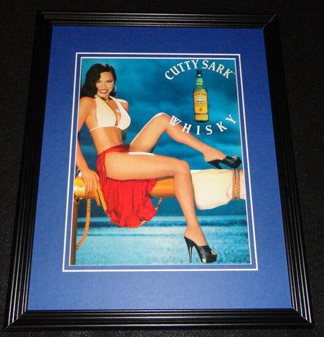 2001 Cutty Sark Whisky Angela Framed 11x14 ORIGINAL Vintage Advertisement