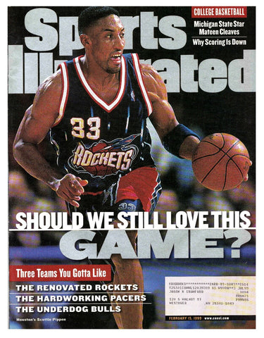 Feb 15 1999 Sports Illustrated Magazine Scottie Pippen Rockets