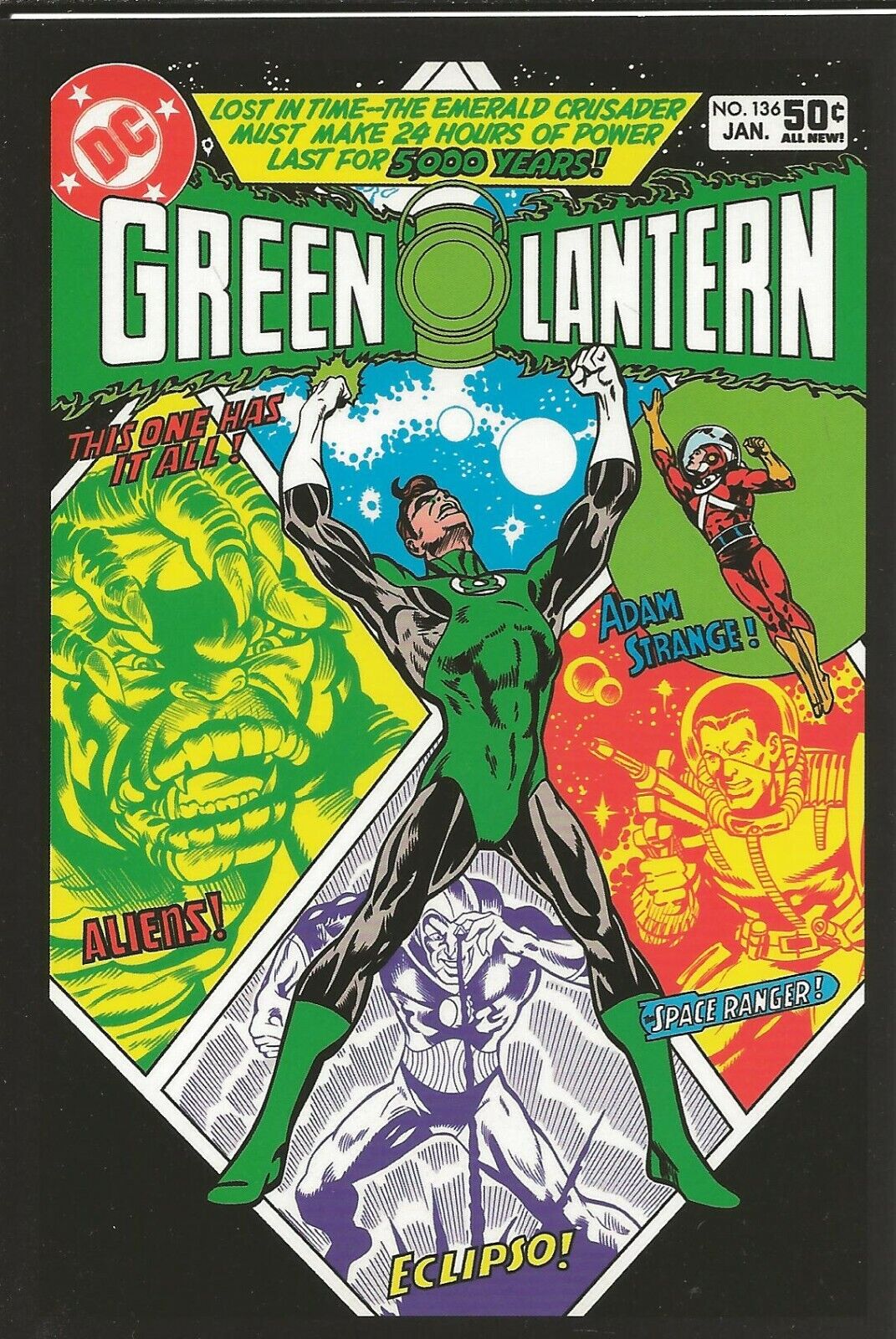 Green Lantern #136 1981 4x5" Cover Postcard 2010 DC Comics 