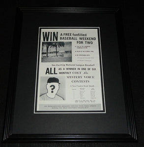 1963 Houston Colt .45s Mystery Voice Contest Framed 11x14 ORIGINAL Advertisement