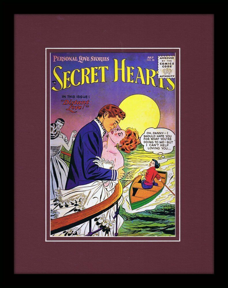 Secret Hearts #28 Framed 11x14 Repro Cover Display DC Comics