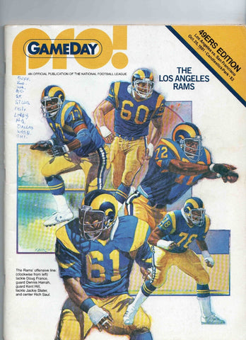 Oct 25 1981 LA Rams vs SF 49ers Program Joe Montana 287 Yds / 2 TD