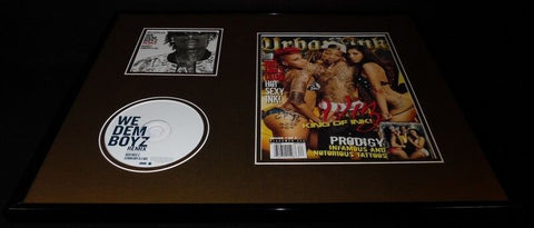 Wiz Khalifa 16x20 Framed ORIGINAL 2012 Urban Ink Magazine Cover & CD Display