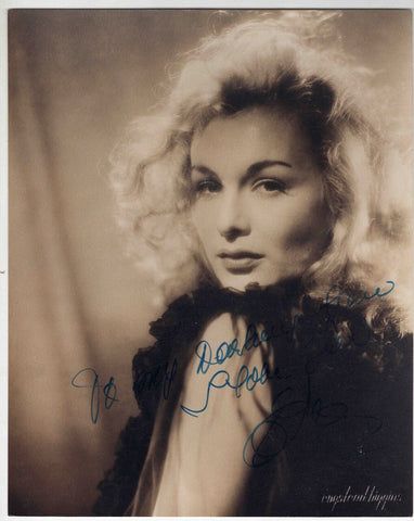 Eva Gabor Signed 8x10 Photo JSA Green Acres Rescuers Aristocrats Match Game Z