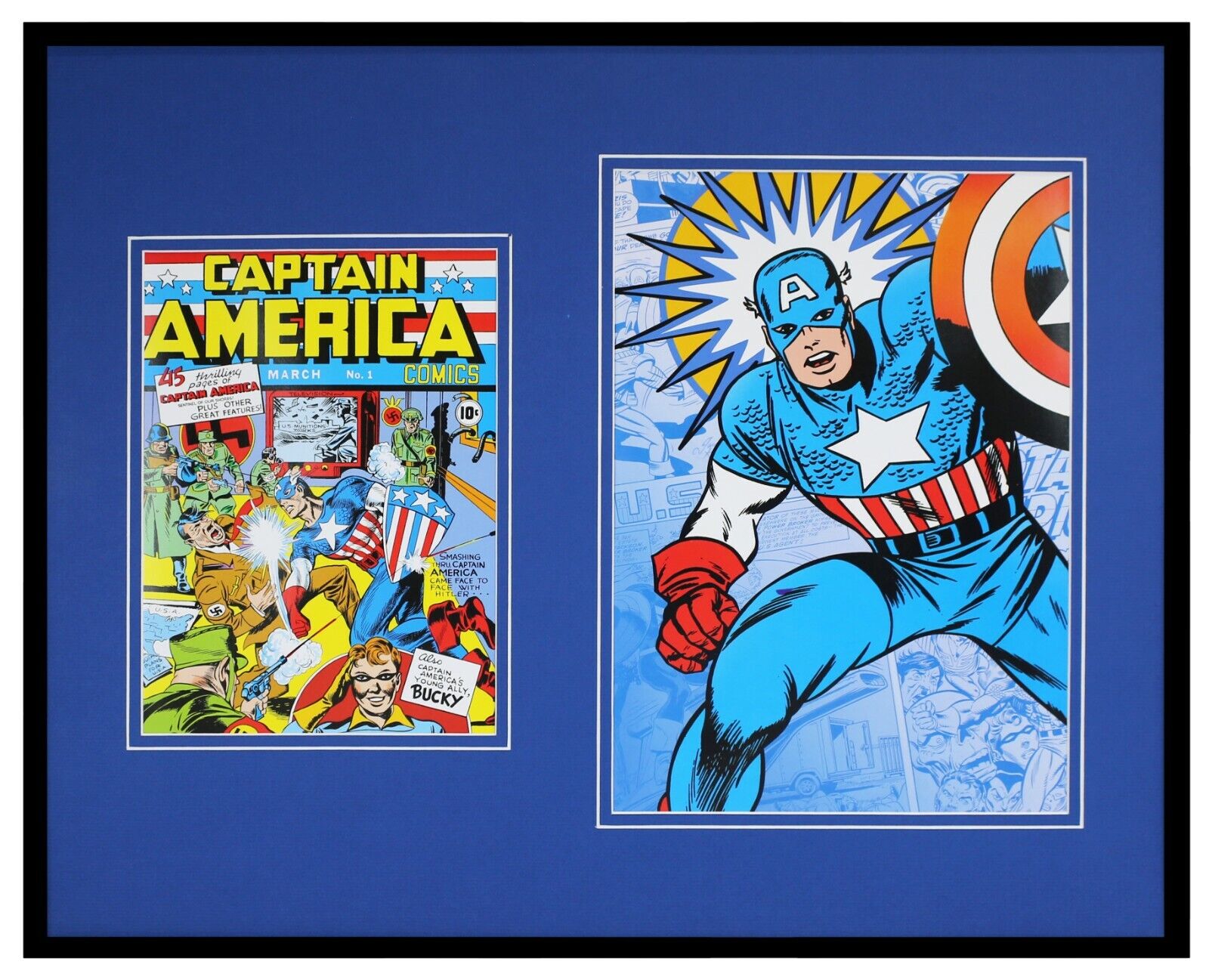 Captain America #1 Framed 16x20 Official Repro Cover Poster Display