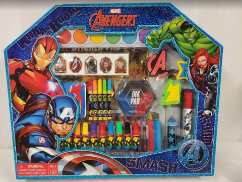 NEW SEALED Marvel Avengers Art Case w/ Paint Markers Stamps Stickers Crayons