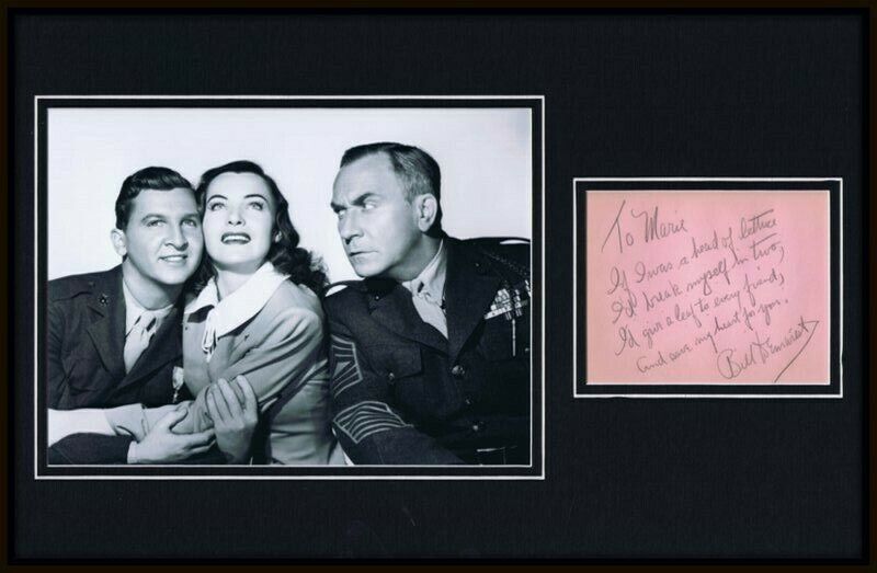 William Demarest Signed Framed 11x17 Handwritten Poem & Photo Display 