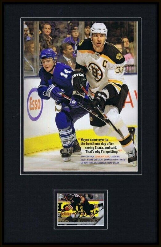 Zdeno Chara Signed Framed 11x17 Photo Poster Display Bruins