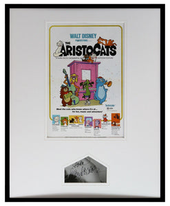 Eva Gabor Signed Framed 16x20 The Aristocats Poster Display JSA Duchess Voice