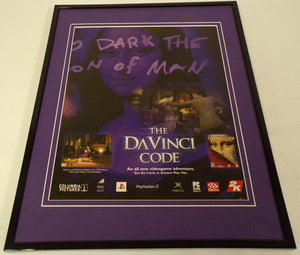 DaVinci Code 2006 PS2 XBox Framed 11x14 ORIGINAL Advertisement 