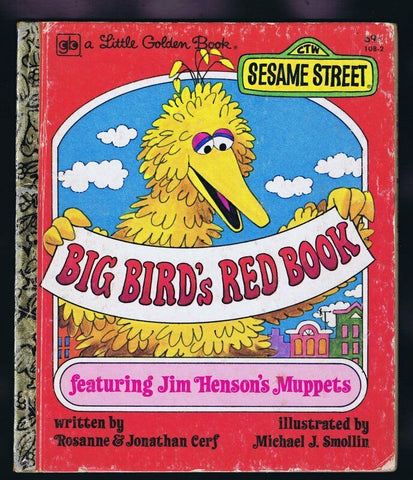 ORIGINAL Vintage 1979 Sesame Street Big Bird's Red Book 5th Print Golden Book  