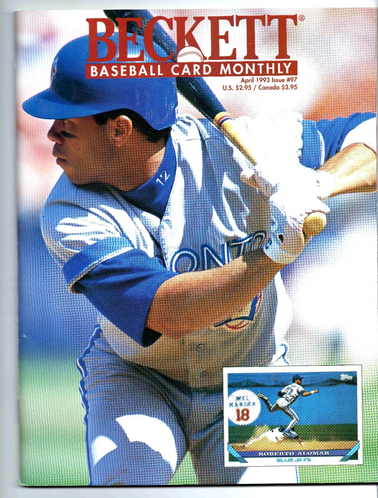 Apr 1993 Beckett Baseball Magazine #97 Roberto Alomar Blue Jays