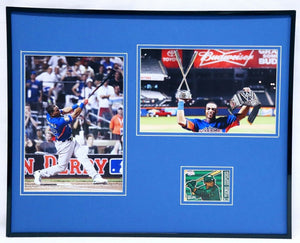 Yoenis Cespedes Signed Framed 16x20 Photo Display HR Derby Mets A's