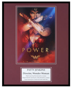 Patty Jenkins Signed Framed 16x20 Wonder Woman Poster Display AW