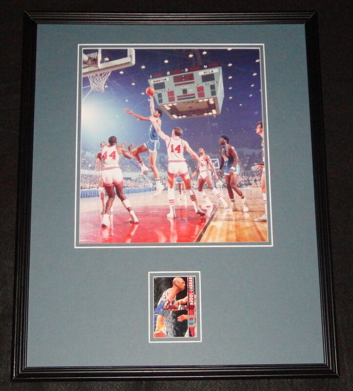 Kareem Abdul Jabbar UCLA Signed Framed 16x20 Photo Display JSA Lakers