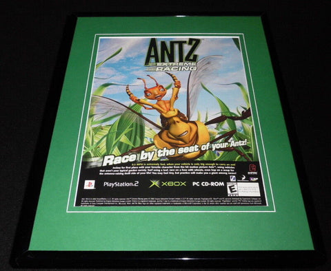 Antz Extreme Racing 2002 PS2 XBox Framed 11x14 ORIGINAL Advertisement 