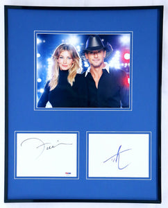 Tim McGraw & Faith Hill Dual Signed Framed 16x20 Photo Display PSA/DNA