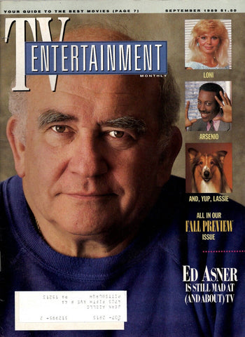 VINTAGE Sep 1989 TV Entertainment Magazine Ed Asner Loni Anderson Arsenio Hall