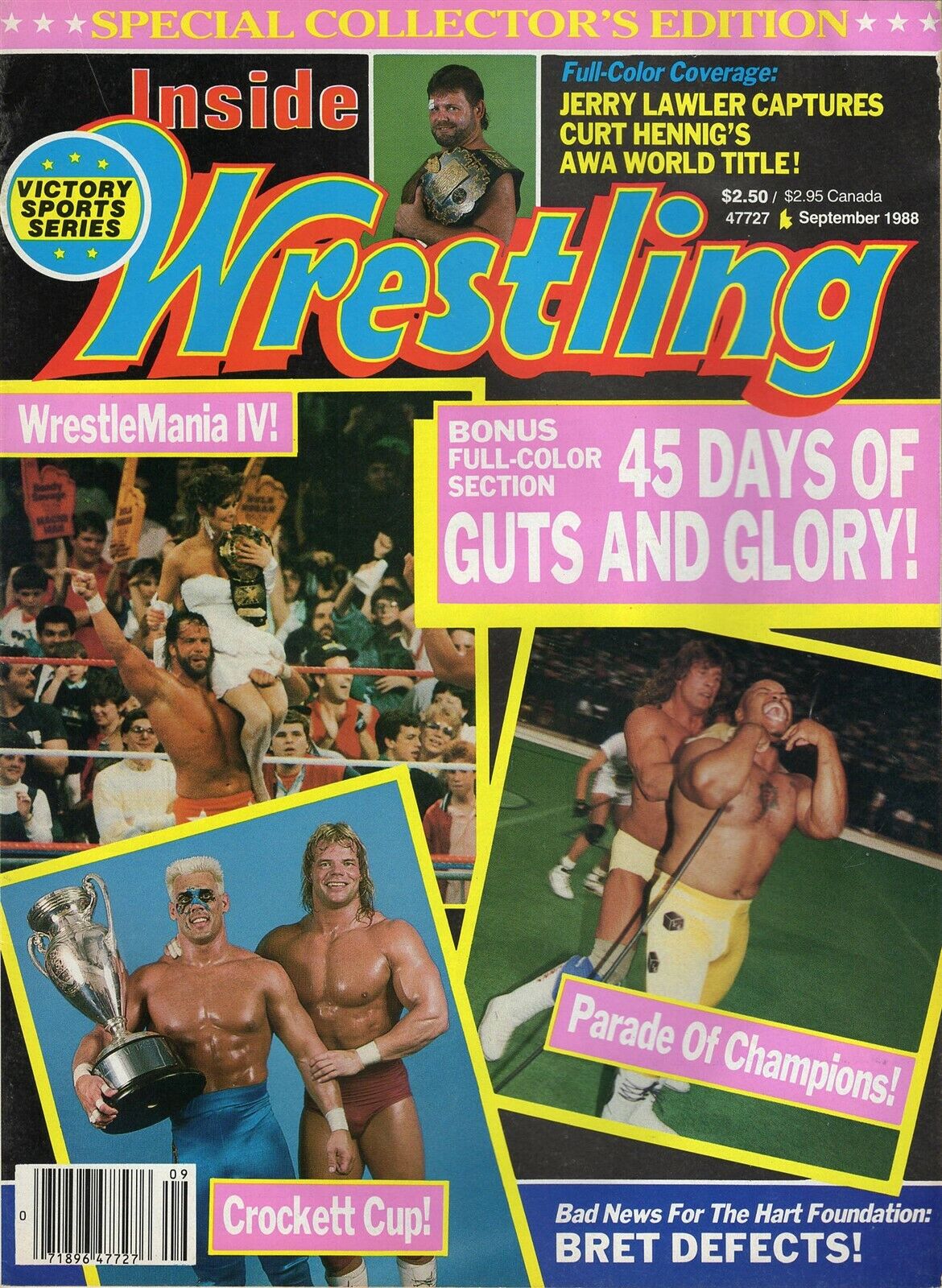 VINTAGE Sep 1988 Inside Wrestling Magazine Macho Man Randy Savage & Elizabeth