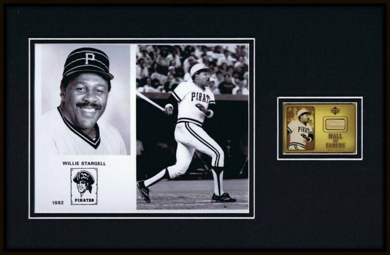 Willie Stargell Framed 11x17 Game Used Bat & Photo Display Pirates