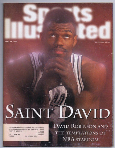 ORIGINAL Vintage April 29 1996 Sports Illustrated Magazine David Robinson Spurs