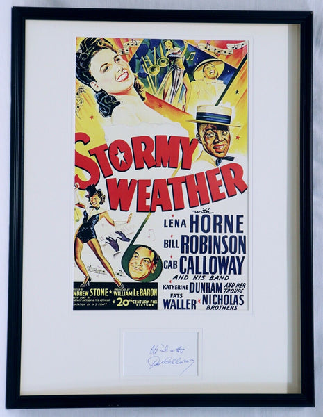 Cab Calloway Signed Framed 18x24 Stormy Weather Poster Display JSA