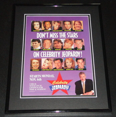 1995 Celebrity Jeopardy! 11x14 Framed ORIGINAL Advertisement Stephen King