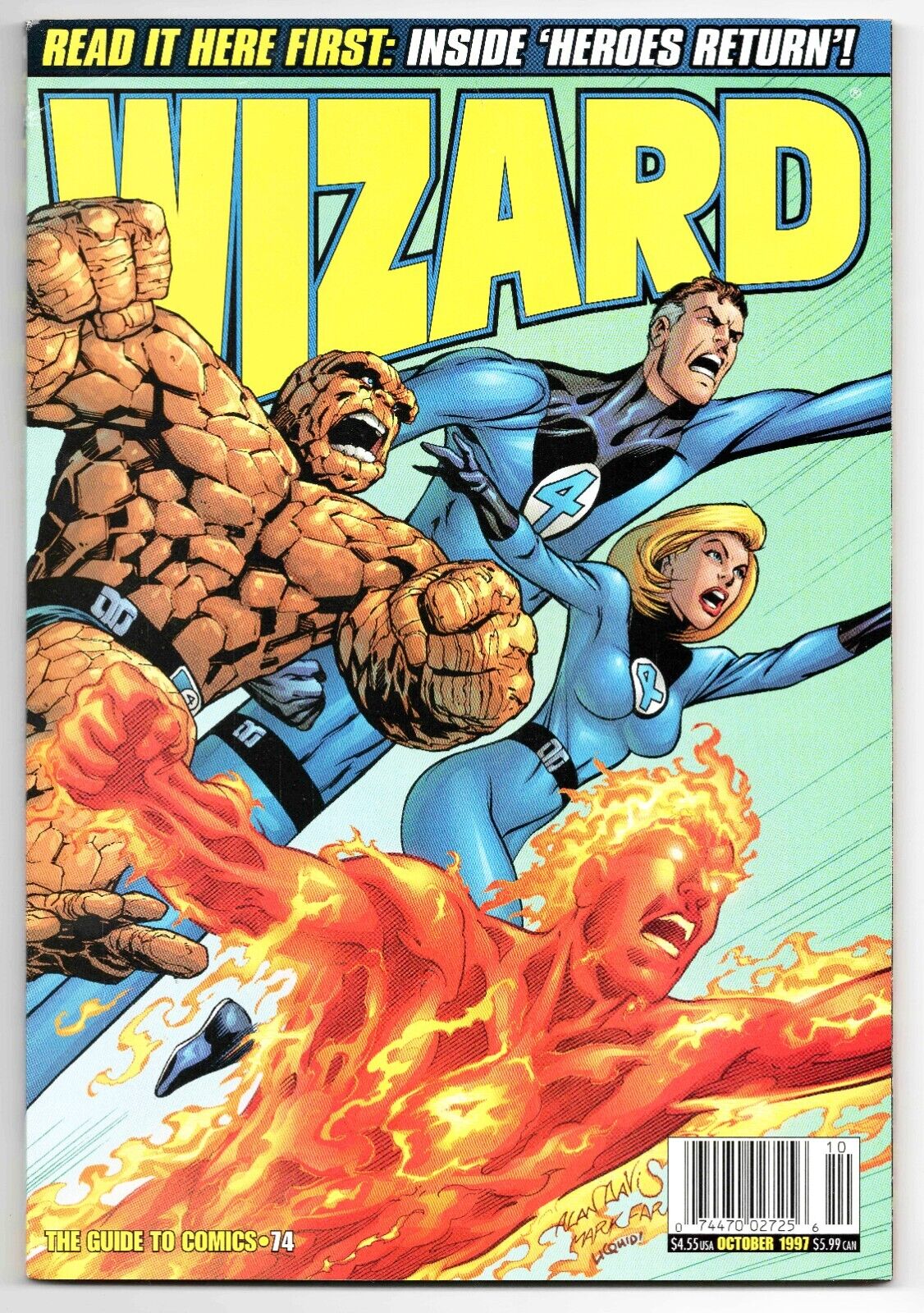 Wizard Magazine #74 VINTAGE 1997 Fantastic Four Cover