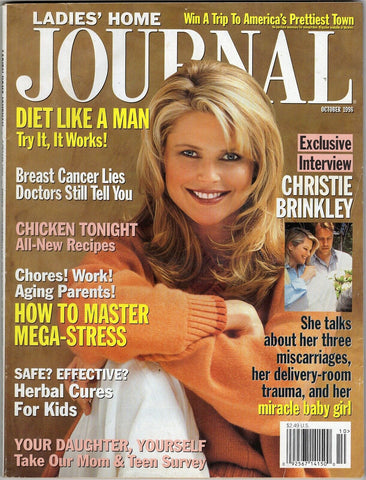 VINTAGE Oct 1998 Ladies Home Journal Magazine Christie Brinkley