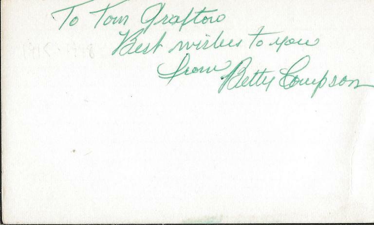 Betty Compson Signed Vintage 3x5 Index Card JSA 