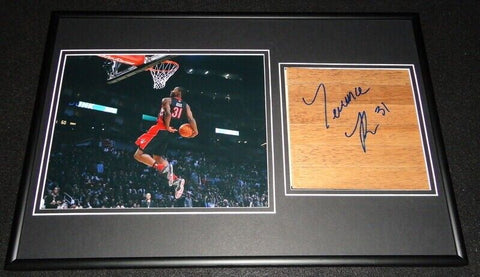 Terrence Ross DUNK Signed Framed 12x18 Floorboard + Photo Display Raptors D