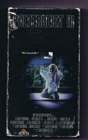 Poltergeist III VINTAGE VHS Cassette Tom Skerritt Nancy Allen Heather O'Rourke