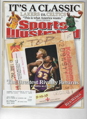 June 9 2008 Sports Illustrated Magazine Magic Johnson Larry Bird Lakers Celtics