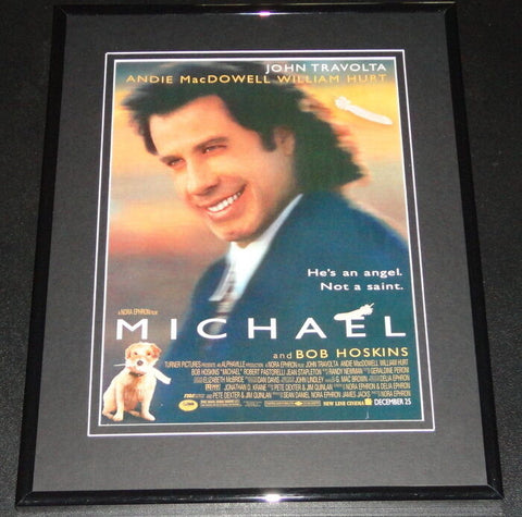 Michael 1996 11x14 Framed ORIGINAL Advertisement John Travolta Andie Macdowell