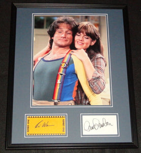 Robin Williams & Pam Dawber Dual Signed Framed Mork & Mindy 16x20 Photo Set C