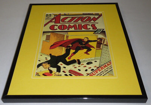 Action Comics #7 DC Framed 11x14 Repro Cover Display Superman  