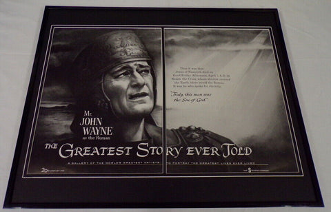 1960 Greatest Story Ever Told 16x20 Framed Industry Advertisement John Wayne