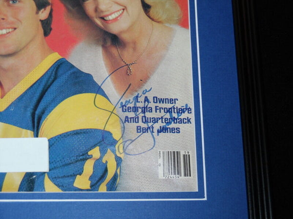 Georgia Frontiere Signed Framed 1982 Sports Illustrated Magazine Cover Display 