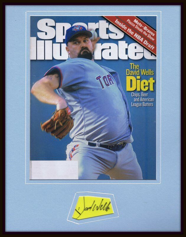 David Wells Signed Framed 2000 Sports Illustrated Cover DIsplay Blue Jays