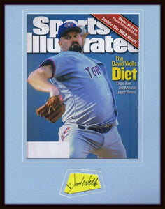 David Wells Signed Framed 2000 Sports Illustrated Cover DIsplay Blue Jays