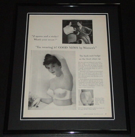 1958 Warner's Good News Bra Panties 11x14 Framed ORIGINAL Vintage Advertisement