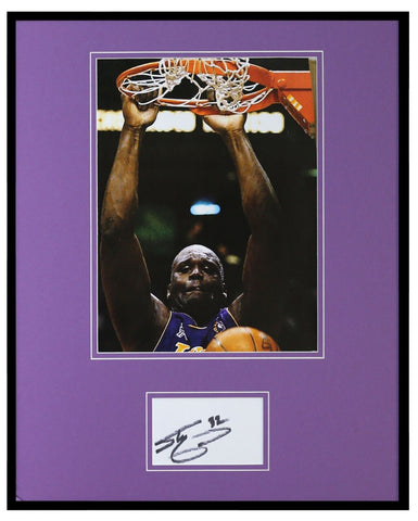 Shaquille O'Neal Signed Framed 16x20 Photo Display Lakers LSU