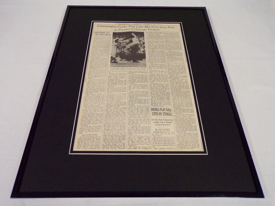 New York Times Oct 14 1960 Framed 16x20 Sports Page Poster Pirates Win Series