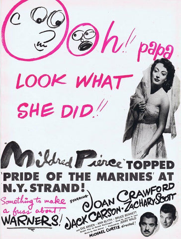 Mildred Pierce 1945 ORIGINAL Vintage 9x12 Industry Ad Joan Crawford