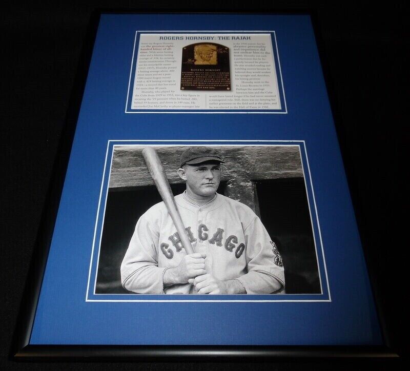 Rogers Hornsby Framed 12x18 Photo Display Cubs